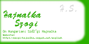 hajnalka szogi business card